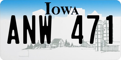 IA license plate ANW471