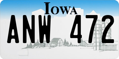 IA license plate ANW472