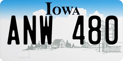 IA license plate ANW480