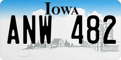 IA license plate ANW482