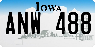 IA license plate ANW488