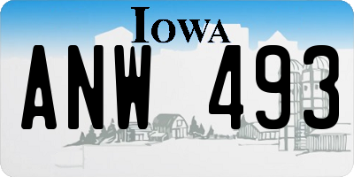 IA license plate ANW493