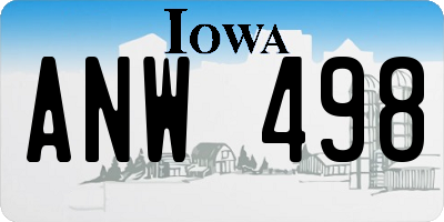IA license plate ANW498