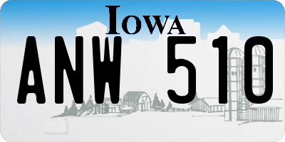 IA license plate ANW510