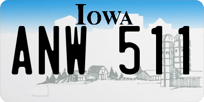 IA license plate ANW511