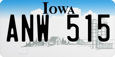 IA license plate ANW515