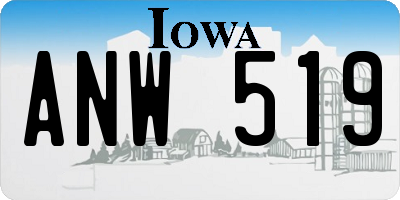 IA license plate ANW519