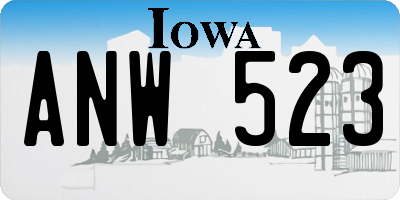 IA license plate ANW523