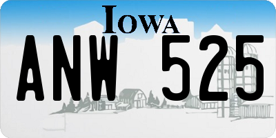 IA license plate ANW525