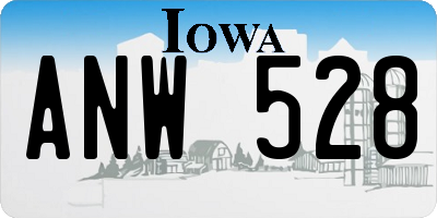 IA license plate ANW528