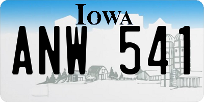 IA license plate ANW541
