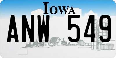 IA license plate ANW549