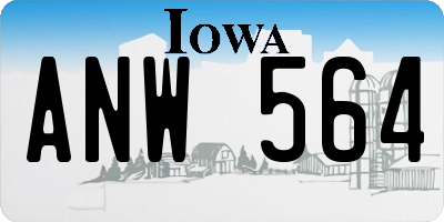 IA license plate ANW564