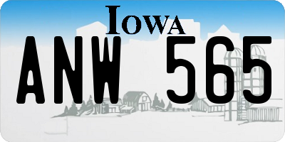 IA license plate ANW565