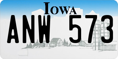 IA license plate ANW573