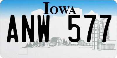 IA license plate ANW577