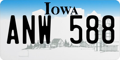IA license plate ANW588
