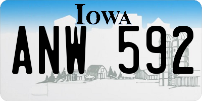 IA license plate ANW592