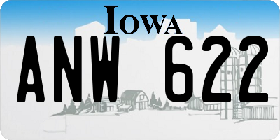 IA license plate ANW622