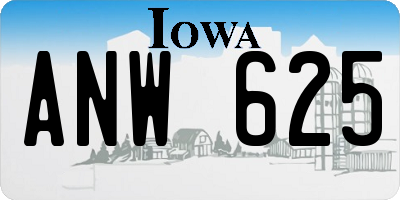 IA license plate ANW625