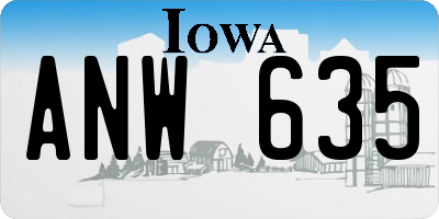 IA license plate ANW635