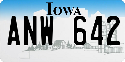 IA license plate ANW642