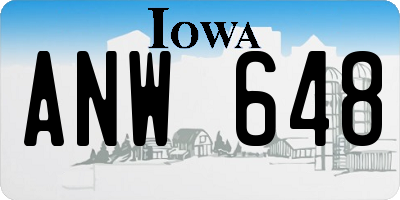 IA license plate ANW648
