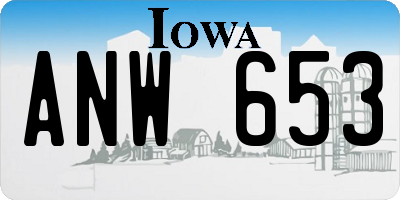 IA license plate ANW653