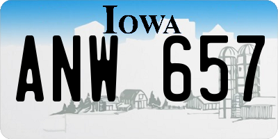 IA license plate ANW657