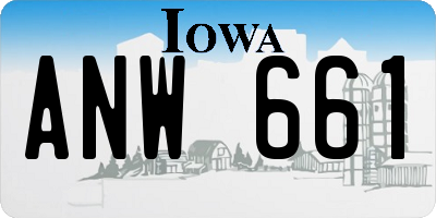 IA license plate ANW661