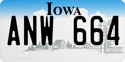 IA license plate ANW664