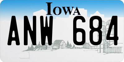 IA license plate ANW684