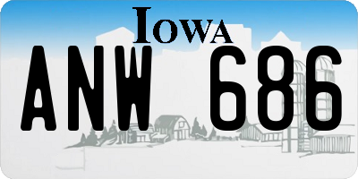 IA license plate ANW686