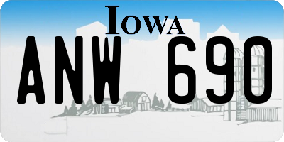 IA license plate ANW690