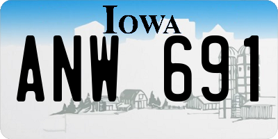 IA license plate ANW691