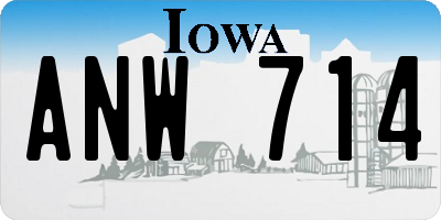 IA license plate ANW714