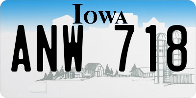 IA license plate ANW718