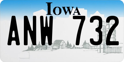 IA license plate ANW732