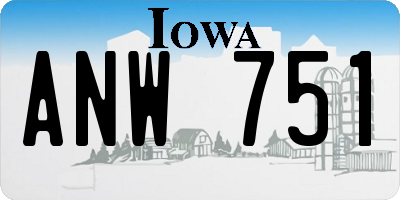IA license plate ANW751