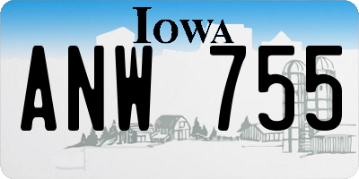 IA license plate ANW755
