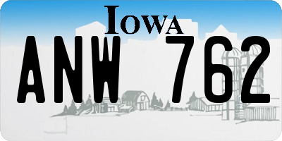 IA license plate ANW762