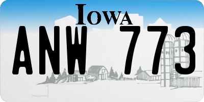 IA license plate ANW773