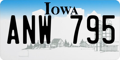 IA license plate ANW795