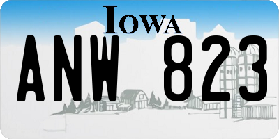 IA license plate ANW823