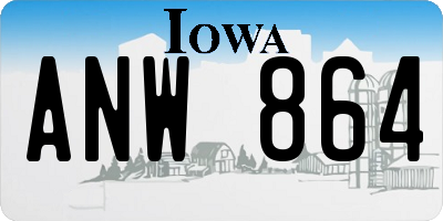 IA license plate ANW864
