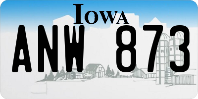 IA license plate ANW873