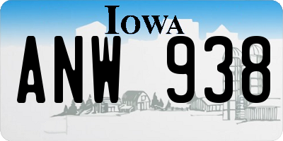 IA license plate ANW938