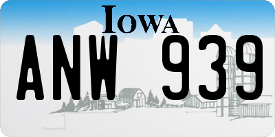 IA license plate ANW939