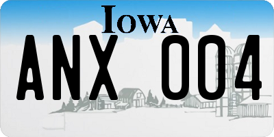 IA license plate ANX004