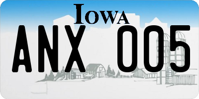IA license plate ANX005